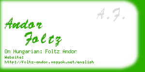 andor foltz business card